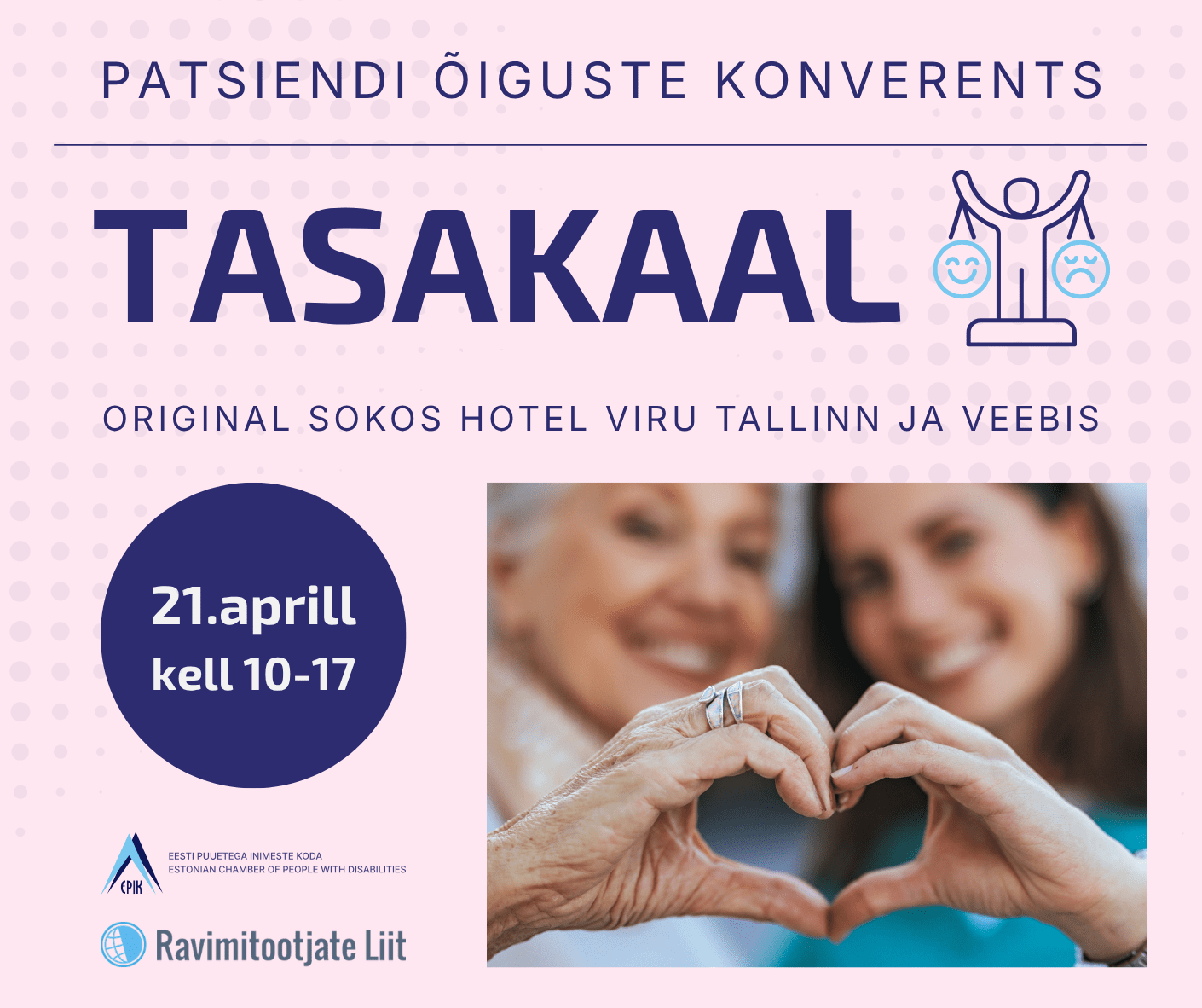 Kutse patsiendi õiguste konverentsile TASAKAAL 21. aprillil