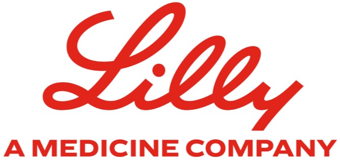 Eli Lilly logo tekstiga: Lilly. A medicine company.